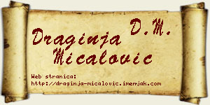 Draginja Mićalović vizit kartica